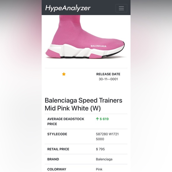 Balenciaga Womens Speed Knit Sneakers “BARBIE” Pink/White - Excellent Condition - Picture 12 of 13